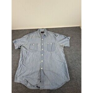 Ralph Lauren Button-Down Shirt Embroidered Men's XL Indigo